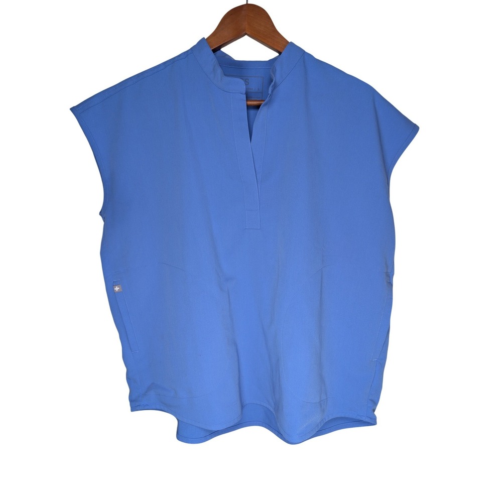 Figs Rafaela Scrub Top Ceil Blue